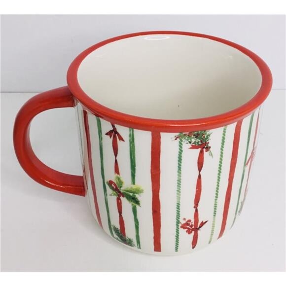 Coffee Mug Boston International - 14 Oz. Ceramic - Christmas Green New - Picture 2 of 5